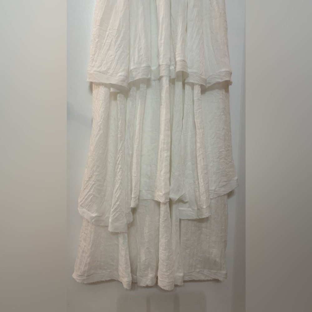Dolls Kill Darker Wavs White Cotton Blend Echo Maxi Corset Top Size XS - Picture 5 of 14